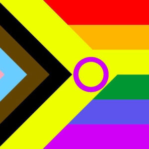 Progressive pride flag version by Transfabel